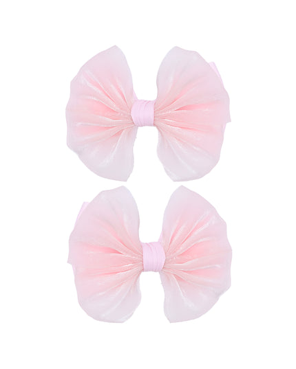Multicolor Satin Bow Hairclip Set