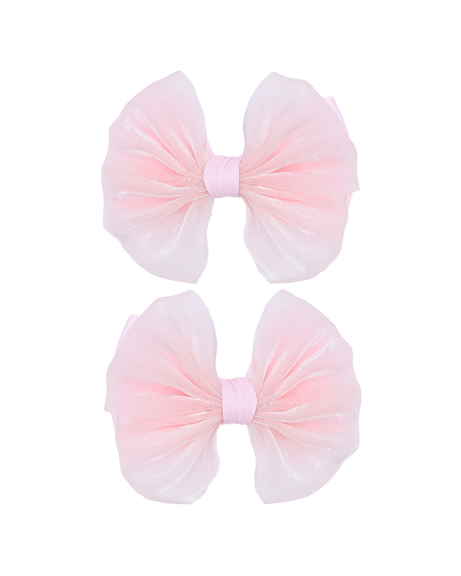 Multicolor Satin Bow Hairclip Set