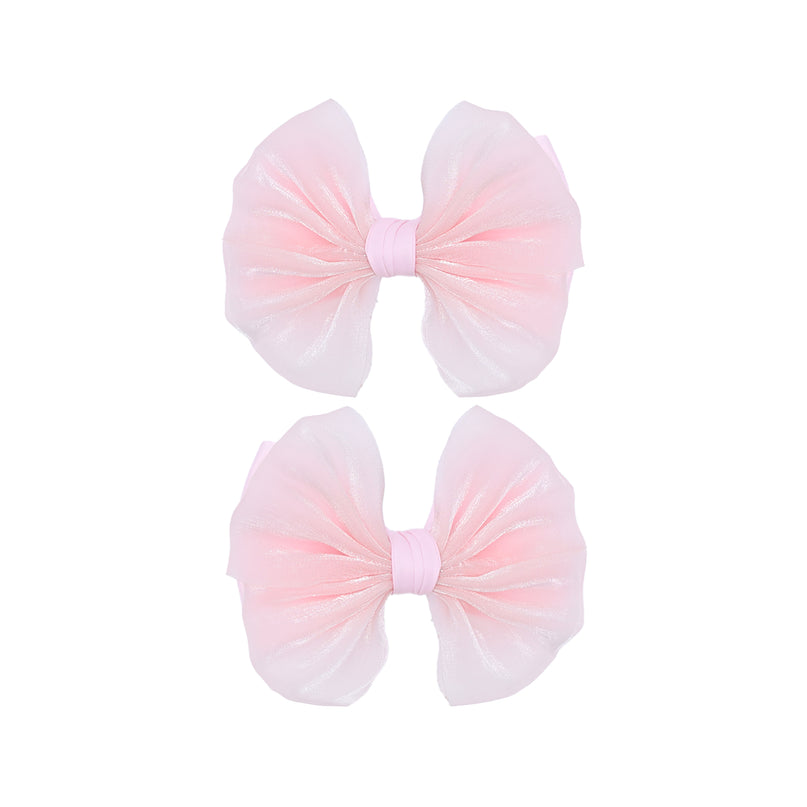 Multicolor Satin Bow Hairclip Set