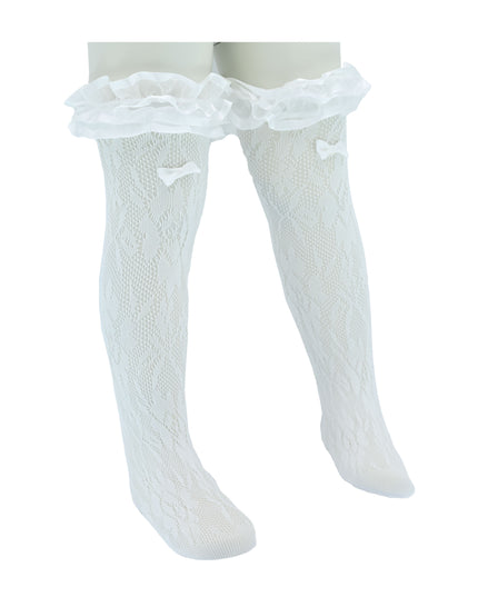 Layered Ruffle Bow Socks