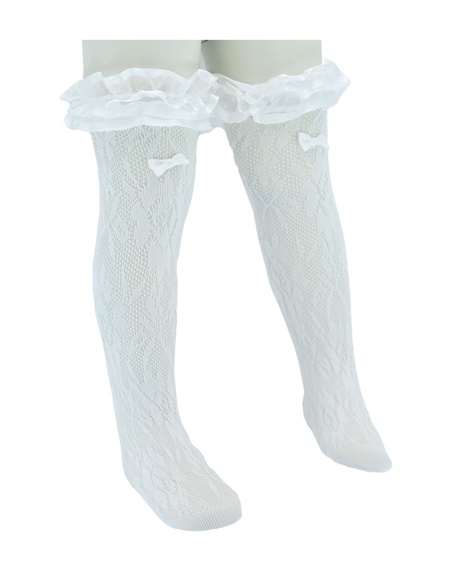 Layered Ruffle Bow Socks