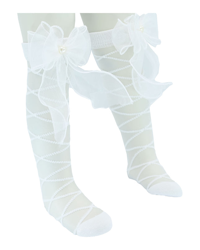 Tulle Tie Wrap Heart Socks