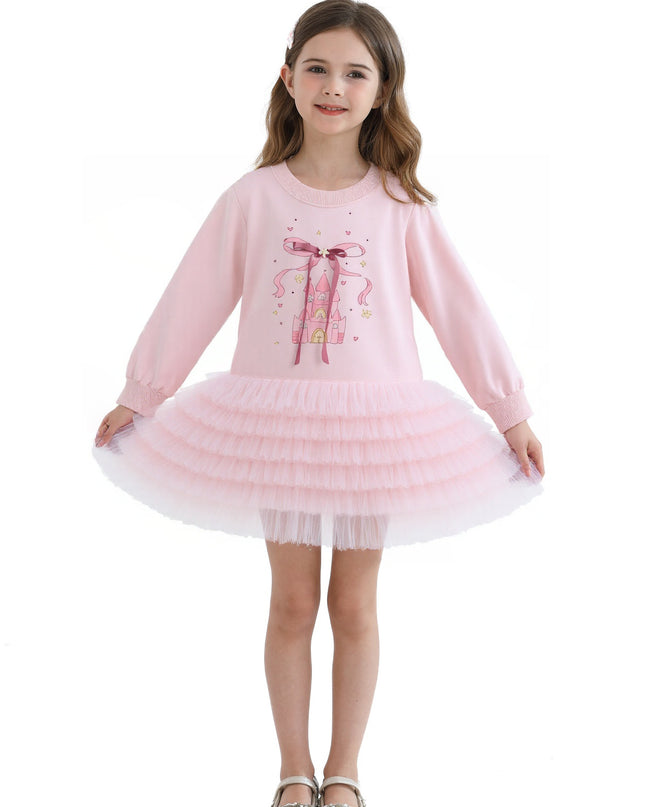 Pink Ruffle Ribbon Dress