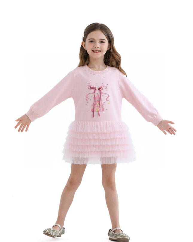 Pink Ruffle Ribbon Dress
