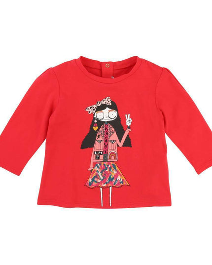 Kids Atelier-Marc Jacobs-Red Graphic Long Sleeve Shirt