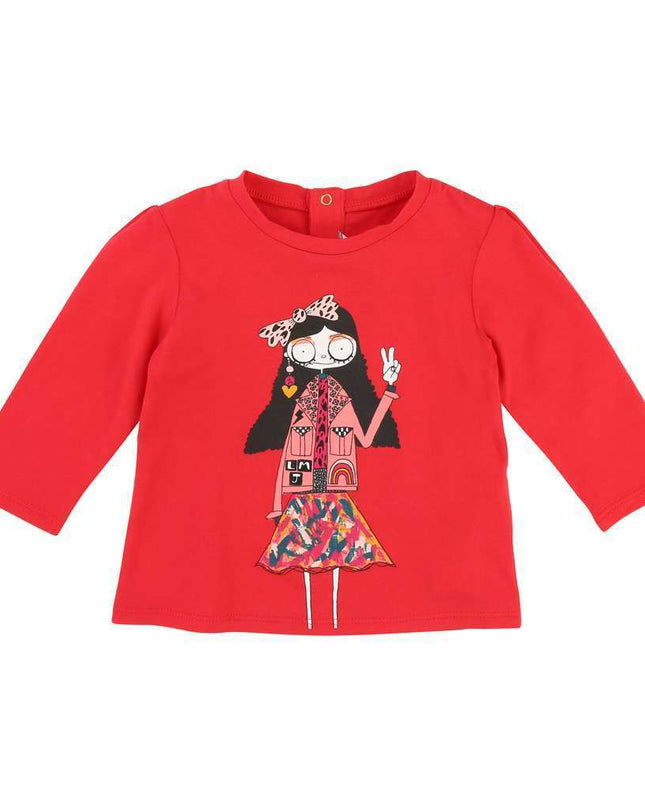 Kids Atelier-Marc Jacobs-Red Graphic Long Sleeve Shirt