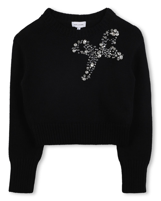 Kids Atelier-Marc Jacobs-Black Headed Sweater For Girls