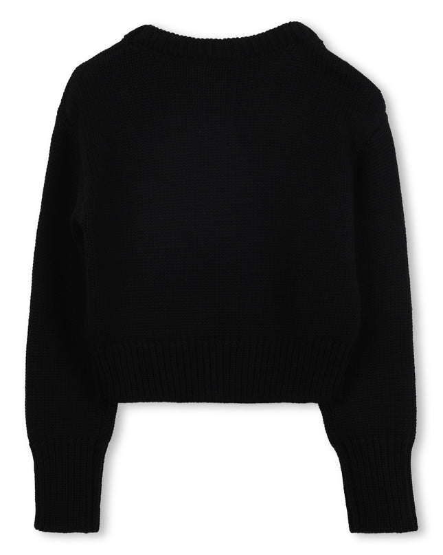 Kids Atelier-Marc Jacobs-Black Headed Sweater For Girls