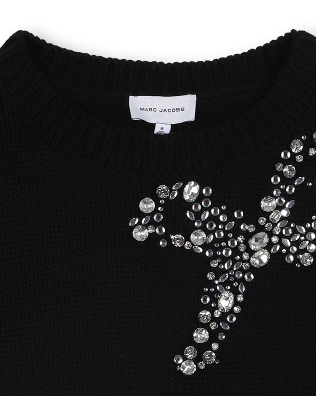 Kids Atelier-Marc Jacobs-Black Headed Sweater For Girls