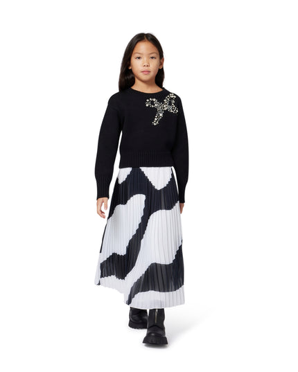 Kids Atelier-Marc Jacobs-Black Headed Sweater For Girls