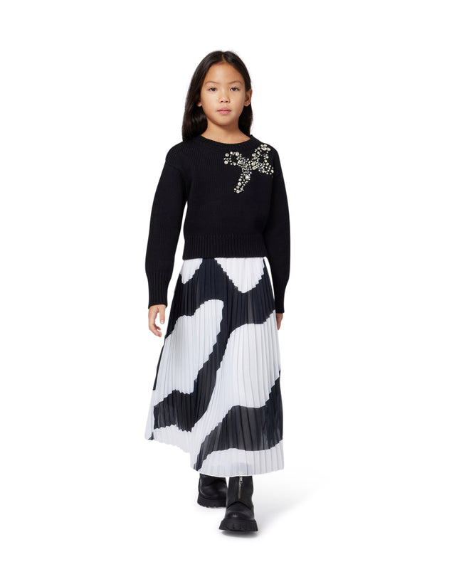 Kids Atelier-Marc Jacobs-Black Headed Sweater For Girls