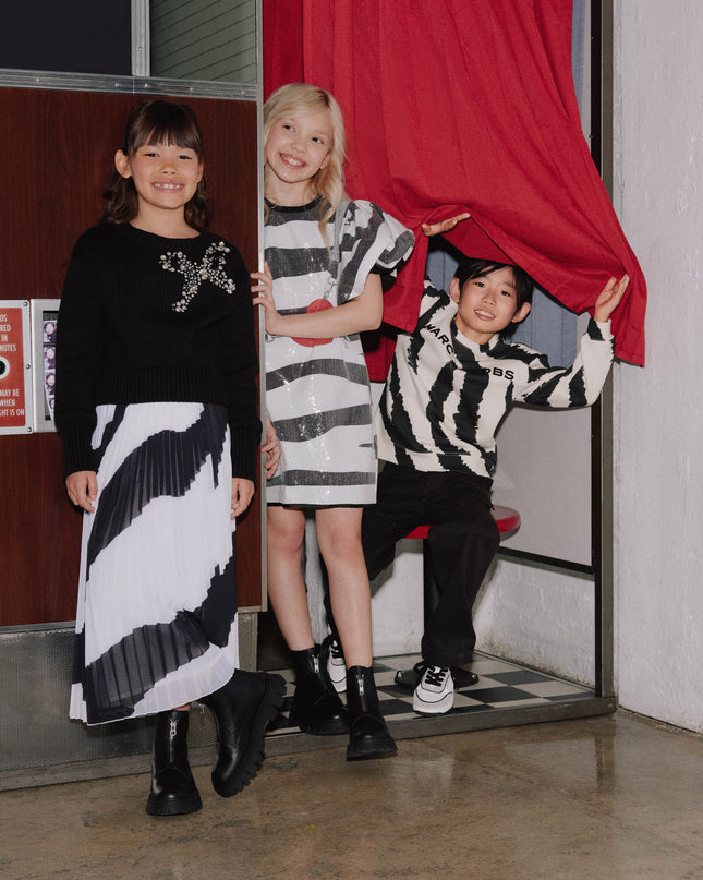 Kids Atelier-Marc Jacobs-Black Headed Sweater For Girls