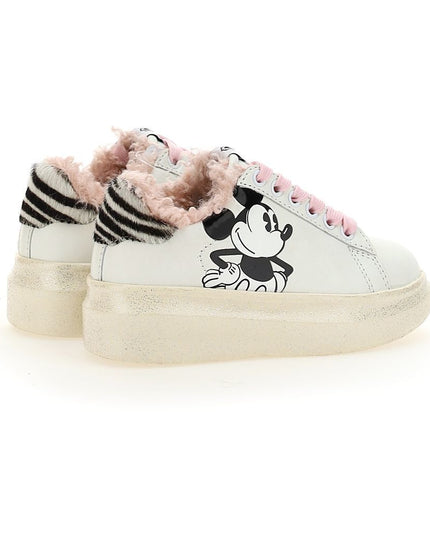 Kids Atelier-Master of arts-Pink Trim Mickey Platform Sneakers
