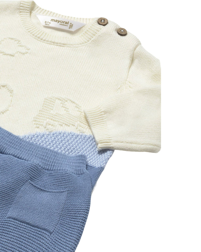 Kids Atelier-Mayoral-Newborn Knit Pants and Sweatshirt Set