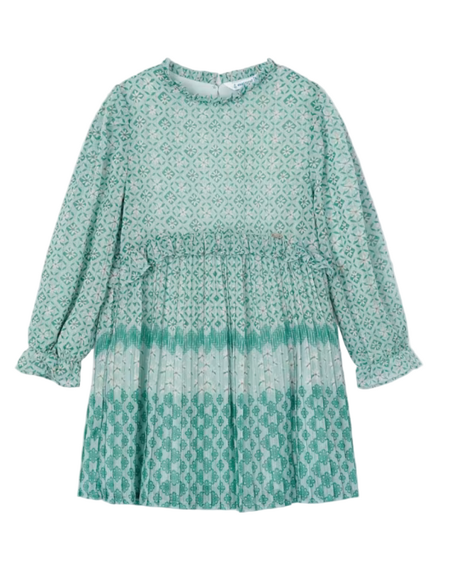 Kids Atelier- Mayoral- Girl Chiffon Print Pleated Dress