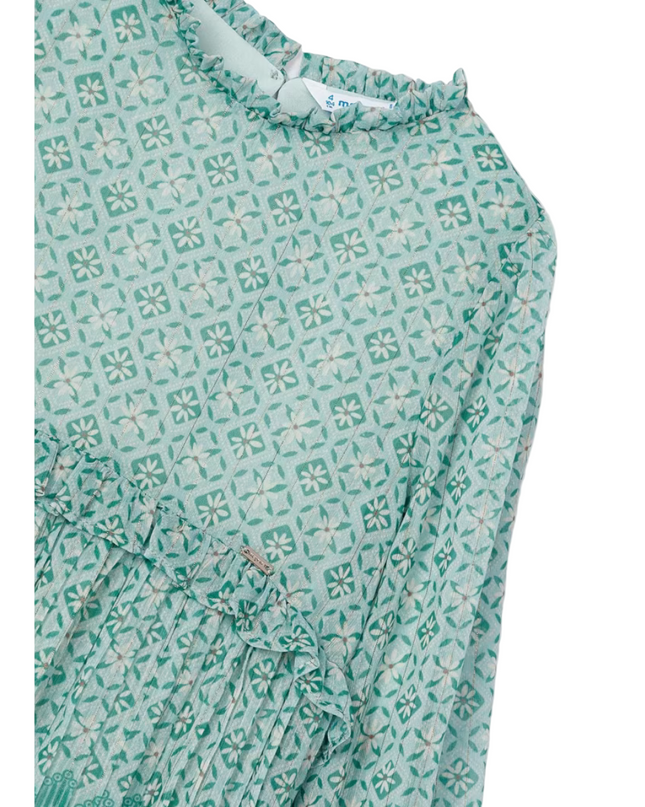 Kids Atelier-Mayoral- Girl Chiffon Print Pleated Dress