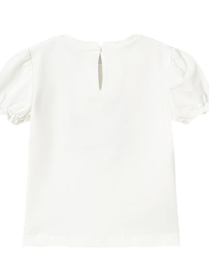 Kids Atelier-Mayoral-Natural Sky Blue Embroidered Ballerina T-Shirt