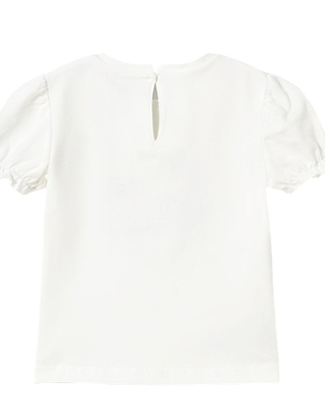 Kids Atelier-Mayoral-Natural Sky Blue Embroidered Ballerina T-Shirt