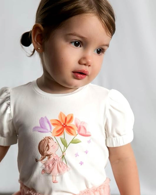 Kids Atelier Mayoral White Doll T-Shirt