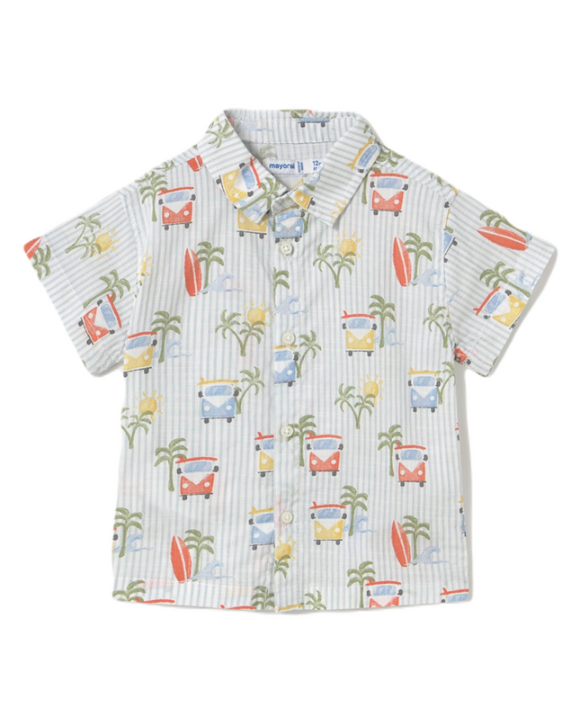 Kids atelier-Mayoral-Summer Surfboard Buttondown Shirt