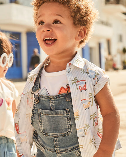 Kids atelier-Mayoral-Summer Surfboard Buttondown Shirt