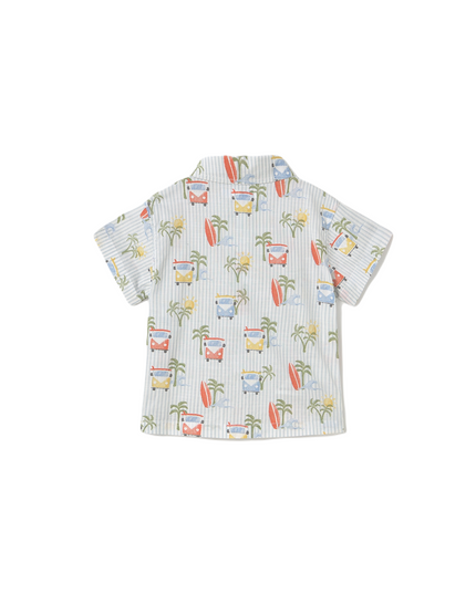 Kids atelier-Mayoral-Summer Surfboard Buttondown Shirt