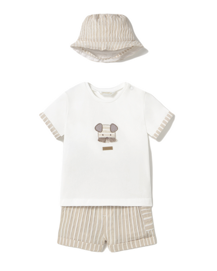 Kids Atelier-Mayoral-Newborn 3 Piece Set with Hat