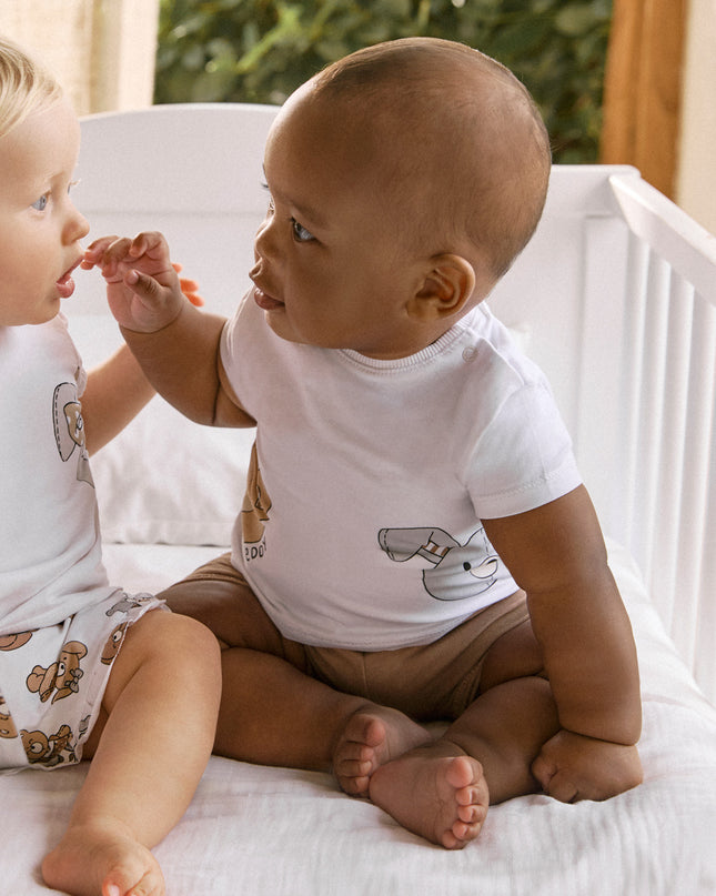 Kids Atelier-Mayoral-Newborn Boy Animal Shorts And T-Shirt Set