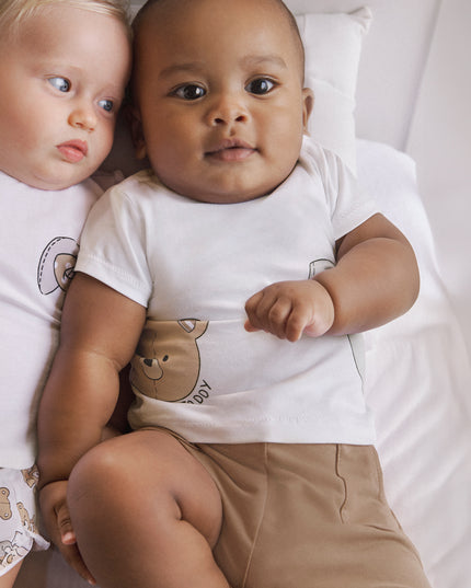 Kids Atelier-Mayoral-Newborn Boy Animal Shorts And T-Shirt Set