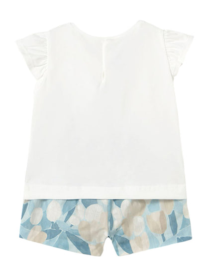 Kids atelier-Mayoral-Floral Shorts and Baby T-Shirt Set