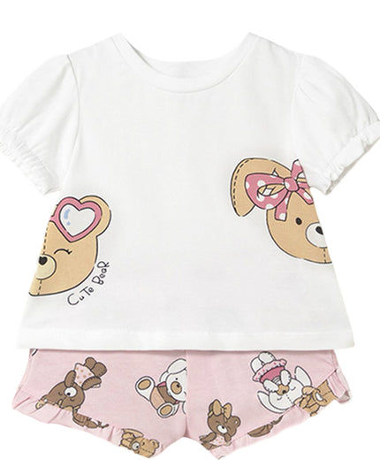 Kids Atelier-Mayoral-Newborn Girl Shorts And Top Set