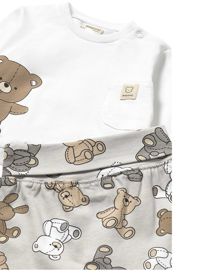 Kids Atelier-Mayoral-Newborn Teddy Bear Pants and Sweatshirt Set