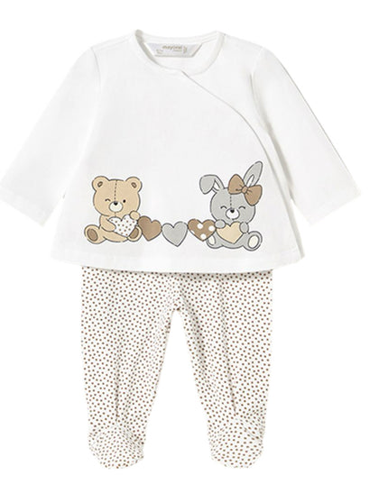 Kids Atelier-Mayoral-Beige Teddy Cookie Outfit Set