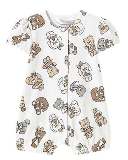 Kids Atelier-Mayoral-Newborn Girl Teddy Romper