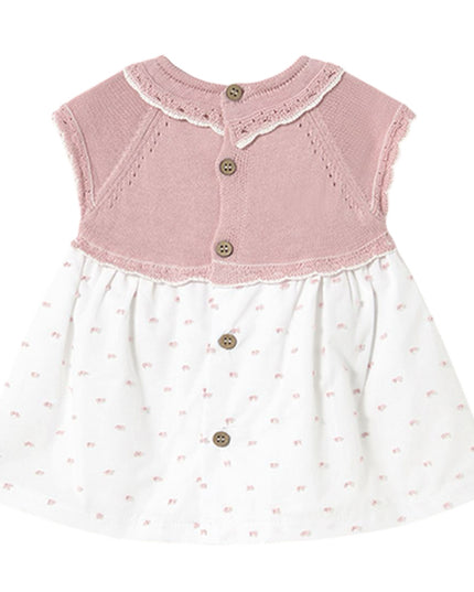Kids Atelier-Mayoral-Sakura Pointelle Knit Cotton Dress