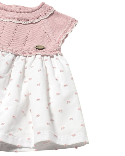 Kids Atelier-Mayoral-Sakura Pointelle Knit Cotton Dress