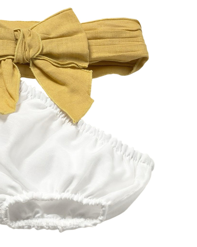 Kids Atelier-Mayoral-Newborn Girl Dress With Nappy Cover and Sash