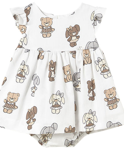 Kids Atelier-Mayoral-Newborn Printed Dress with Diaper Cover
