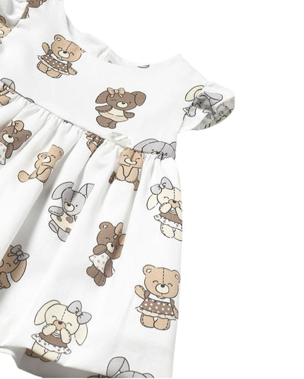 Kids Atelier-Mayoral-Newborn Printed Dress with Diaper Cover