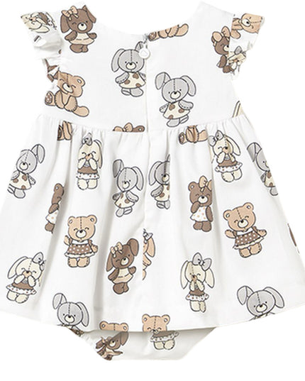 Kids Atelier-Mayoral-Newborn Printed Dress with Diaper Cover