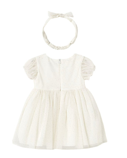 Kids Atelier-Mayoral-Baby Dress With Tulle Headband