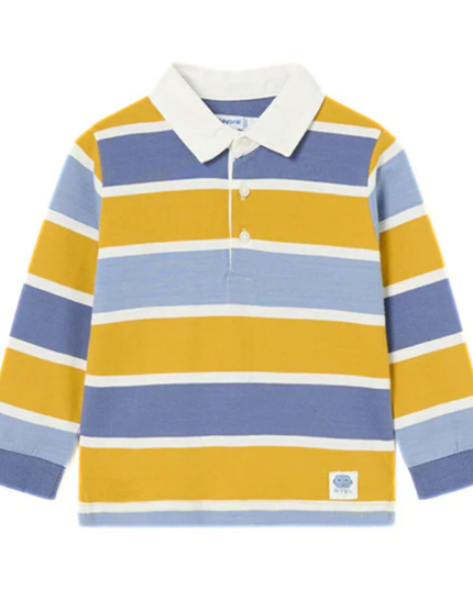 Kids Atelier-Mayoral-Pollen Long Sleeve Stripe Polo