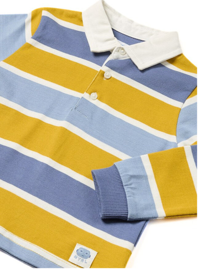 Kids Atelier-Mayoral-Pollen Long Sleeve Stripe Polo
