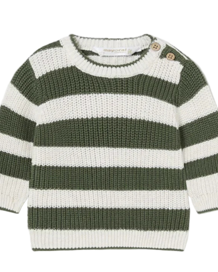 Kids Atelier-Mayoral-Striped Forest Sweater