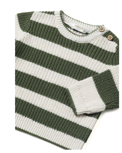 Kids Atelier-Mayoral-Striped Forest Sweater