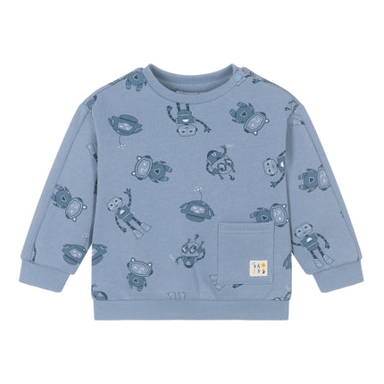 Kids Atelier-Mayoral-Blue Robot Print Sweatshirt