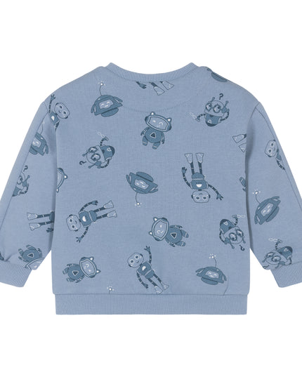 Kids Atelier-Mayoral-Blue Robot Print Sweatshirt