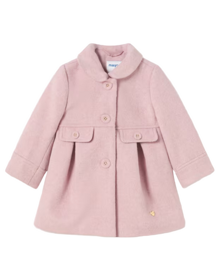 Kids Atelier-Mayoral-Baby Wool Coat Petal