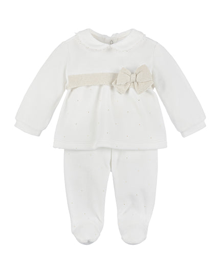 Kids-Atelier-Mayoral-White Bow Applique Formal Outfit