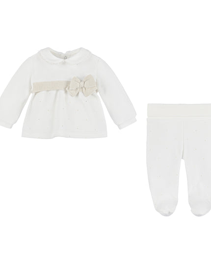 Kids-Atelier-Mayoral-White Bow Applique Formal Outfit